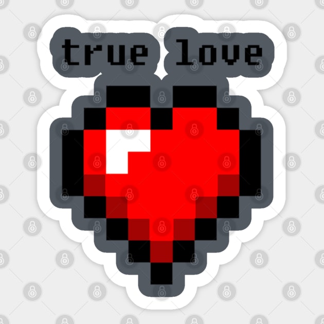 True (8-bit) Love Sticker by NinthStreetShirts